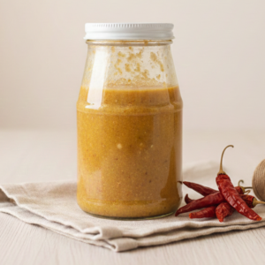 salsa tipo macha elaborado tradicionalmente por tia gloria en coapilla chiapas